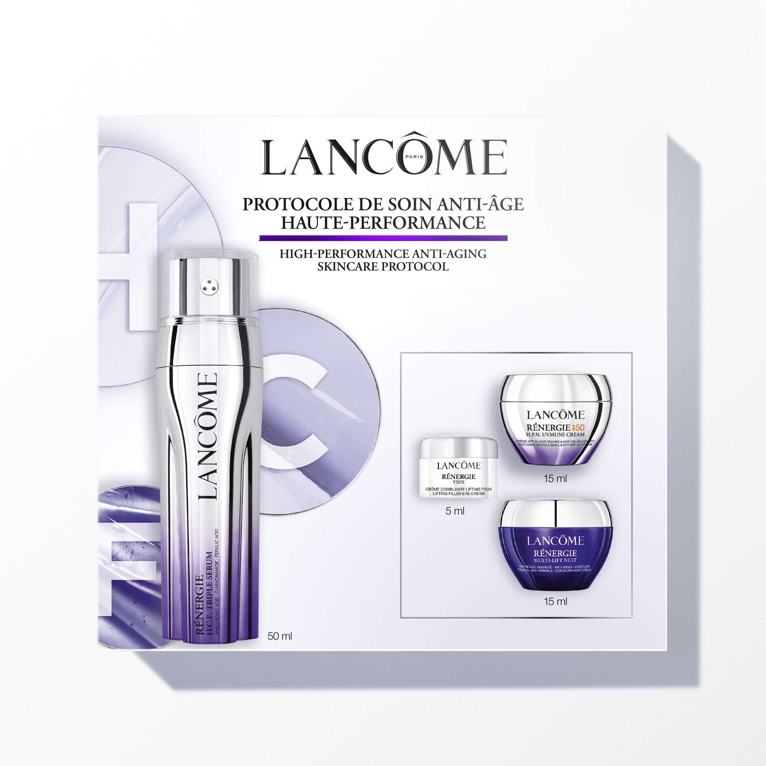 Set Antiedad Renergie Triple H.C.F Serum 50ml